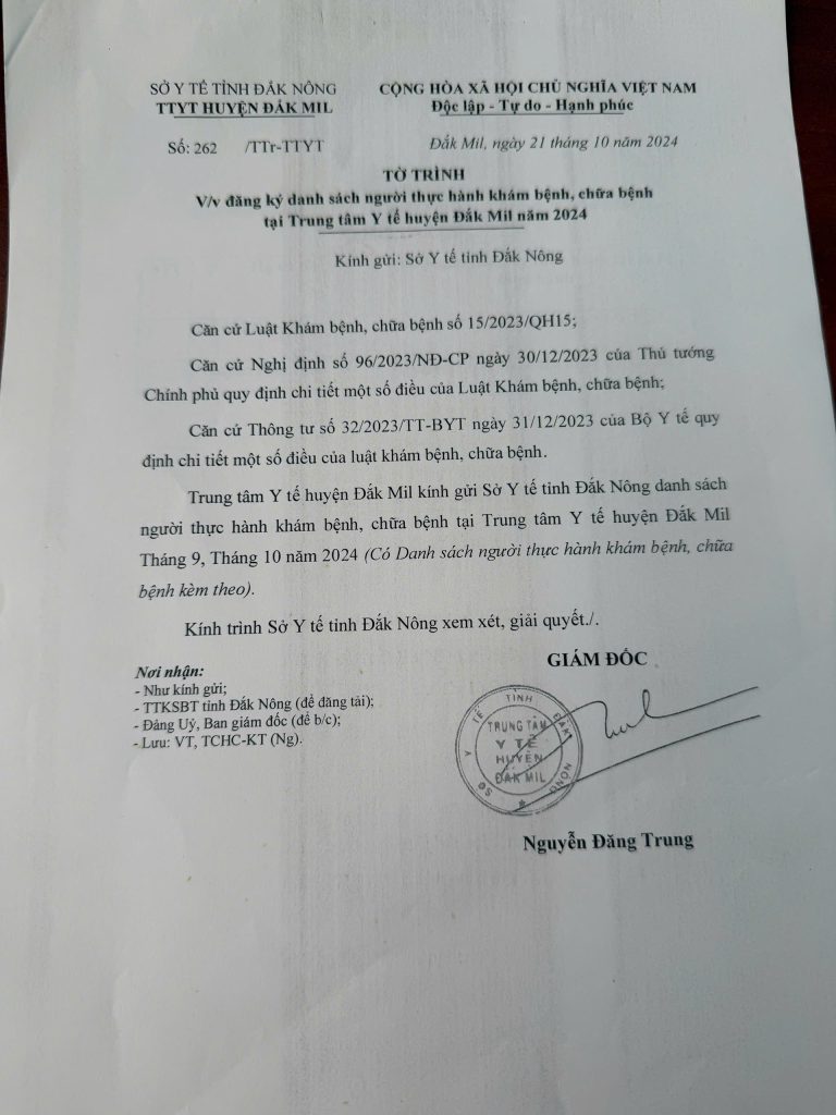 danh sách người thực hành tháng 9 năm 2024